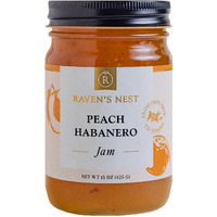 Raven's Original Hot Pepper All Natural Jam - 15 Ounce Jar (Peach Habanero)