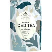 Harney & Sons, Soothing Black Iced Tea Fresh Brew Pouches Ct 20241, Vanilla, 15 Count