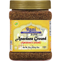 Rani Anardana (Pomegranate) Ground, Indian Spice 16Oz (1Lb) 454G Pet Jar ~ All Natural | No Color | Gluten Friendly | Vegan | Non-Gmo | Kosher | No Salt Or Fillers