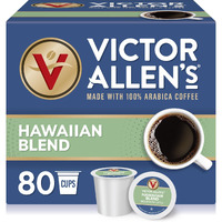 Victor Allen's Coffee Hawaiian Blend, Medium Roast, 80 Count, Single Serve Coffee Pods For Keurig K-Cup Brewers (Formerly Kona Blend)