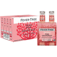 Fever Tree Sparkling Pink Grapefruit - Premium Mixer - Refreshing Beverage For Cocktails & Mocktails. Naturally Sourced Ingredients, No Artificial Sweeteners Or Colors - 200 Ml Bottles - Pack Of 24