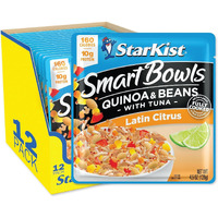 Starkist Smart Bowls Latin Citrus, 4.5 Oz Pouch (Pack Of 12) - Features Quinoa & Beans With Wild Caught Tuna