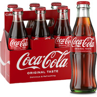 Coca-Cola Glass Bottle, 8 Fl Oz, 6 Pack
