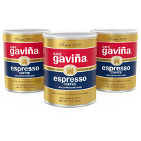 Caf   Gavia Espresso Roast Extra Fine Ground Coffee, 100% Arabica, (3 X 10 Oz Cans)