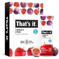 That's It. Apple + Fig Fruit Bars 100% All Natural, No Artificial Ingredients Or Preservatives Delicious Healthy Snack For Children & Adults, Vegan, Gluten Free, Paleo, Kosher, Non Gmo (12 Pack)