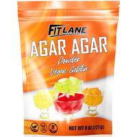 Agar Agar Powder 8Oz - Vegan Gelatin Powder Unflavored - For Use In Baking, Vegan Jello, Diy Petri Dishes, As A Thickener And Gummy Candy Mixes - Nutrient Rich - By Fit Lane Nutrition