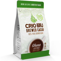 Crio Bru Ghana Light Roast - Coffee Alternative Natural Healthy Drink | 100% Pure Ground Cacao Beans | 99.99% Caffeine Free, Keto, Low Carb, Paleo, Brew And Enjoy Hot Or Iced (3 Pound (Pack Of 1))
