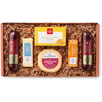 Hickory Farms Beef Summer Sausage & Cheese Medium Gift Box - Gourmet Food Gift Basket | Charcuterie Board Food - Meat And Cheese | Christmas Gift Basket | Father's Day Gift Basket | Holiday Gift Basket | Housewarming Gift | Perfect For Family, Birthday, Sympathy, Congratulations Gifts, Retirement, Thinking Of You, Corporate Gifts