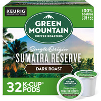 Green Mountain Coffee Roasters Sumatra Reserve Coffee, Keurig Single-Serve K-Cup Pods, Dark Roast, 32 Count