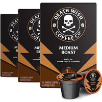 Death Wish Coffee, Medium Roast Pods (30 Count)