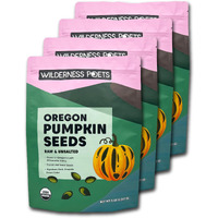 Wilderness Poets, Oregon Pumpkin Seeds (Pepitas) - Organic, Heirloom, Raw - No Shells, No Salt, Bulk Size - 5 Pound (Pack Of 4)