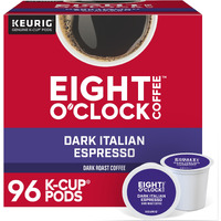Eight O Clock, Dark Italian Roast, Single-Serve Keurig K-Cup Pods, Dark Roast Coffee, 96 Count (4 Boxes Of 24 Pods)