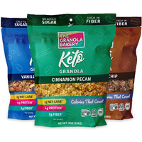 Tgb Variety Granola Cereal, Cinnamon, Blueberry & Chocolate Chip, Keto Friendly Snack, No Added Sugar, Gluten Free, 8Oz Bags (Pack Of 3)