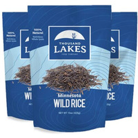 Thousand Lakes Minnesota Grown Wild Rice - 3-Pack 15 Ounces (45 Ounces Total) | 100% Wild Rice | All Natural