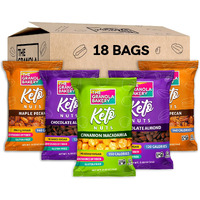Tgb Variety Nut Bites, Keto Snacks, No Added Sugar, Gluten Free, Healthy Low Carb To Go, 0.85Oz Bag (Pack Of 18)
