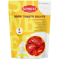 Sunbest Natural - Sun-Dried Tomato Halves, 80 Oz (5 Lbs) - Intense And Zesty | Moist & Ready To Eat | Convenient Cut For Easy Use | Kosher | Vegan | Keto | Paleo | Naturally Gluten-Free, 5 Lbs