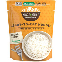 Miracle Noodle Angel Hair Pasta - Ready To Eat Shirataki Noodles, Konjac Noodles, Vegan, Gluten-Free, Low Carb Pasta, Paleo, Low Calorie Noodles, Soy Free, Non-Gmo, Keto Pasta Noodles - 7 Oz, 6-Pack