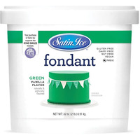 Satin Ice Fondant, Green, 2 Pound