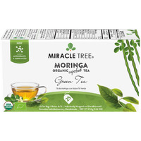 Miracle Tree - Organic Moringa Superfood Tea, 25 Individually Sealed Tea Bags, Green Tea (Keto, Detox, Energy & Immunity Booster, Vegan, Gluten-Free, Organic, Non-Gmo, Decaffeinated)
