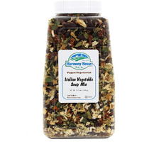 Harmony House Italian Vegetable Soup Mix - Gluten Free, Low Sodium, For Cooking, Camping, Emergency Supply & More (12.5 Oz. Jar)