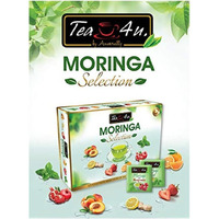 Tea4U Moringa Oleifera Flavored Energy Tea (Moringa Selection) | With Freshness Flavourful Blended Distinct Flavors - 25 Count Sealed Tea Bags