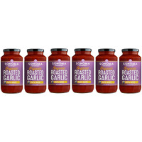 Sonoma Gourmet Roasted Garlic Pasta Sauce | Usda Organic, Non-Gmo, No Sugar Added | Made With Fresh Ingredients | 25 Ounce Jars (Pack Of 6)