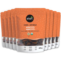 Elan Organic Sun-Dried Apricots, Dried Fruits, No Sulphites, No Sugar Added, Non-Gmo, Vegan, Gluten-Free, Kosher, Naturally Sweet Snacks, Turkish Apricots, 8 Pack Of 7 Oz