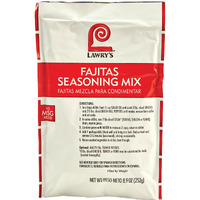 Lawry's Fajitas Seasoning Mix, 8.9 Oz - One 8.9 Ounce Packet Of Fajita Seasoning Mix To Flavor Steak, Chicken, Rice Jambalaya, Fajitas And More
