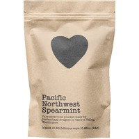 Pacific Northwest Spearmint, 15-20 Servings, Eco-Conscious Zip Pouch, Caffeine Free, Pure Loose Leaf Tea Grown In America, 0.86 Ounce (Small)