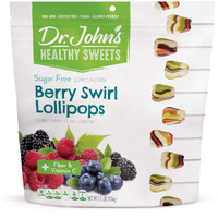 Dr. Johns Sugar Free Candy, Healthy Lollipops With Zero Sugar, Low Calorie Snacks, Keto Friendly Hard Candy Sweets, Berry Swirl Tooth, 150 Count, 2.5 Lb