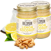 Big Spoon Roasters Lemon Cashew Butter With Sea Salt - Keto Friendly, Fair Trade Cashews - Low Sugar & Palm Oil Free - Natural Ingredients - Vegan Gourmet Nut Butter Spread - 2 X 13 Ounces