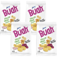 Jan's Buah Dried Fruit Chips - Experience Real Fruit, Gluten-Free, Sweet & Crunchy, Ready-To-Eat, Perfect For Anytime Snacking (Pack Of 4, Mixed Fruit)