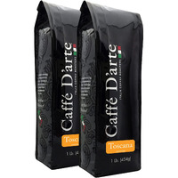 Caffe D'Arte Toscana Ground Coffee, 1 Pound, Pack Of 2