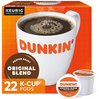 Dunkin' Original Blend Medium Roast Coffee, 22 Keurig K-Cup Pods