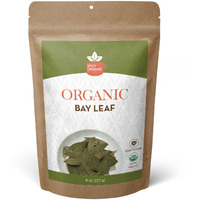Spicy Organic Bay Leaf (Indian Tej Patta) - 100% Pure Usda Organic - Non-Gmo, Gluten-Free - Comes In A Resealable Pack - Non-Irradiated Naturally Dried Whole Leaves- 114 Servings Per Container, 8 Oz (227 Grams)