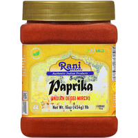 Rani Paprika (Deggi Mirch, Low Heat) Spice Powder, Ground 16Oz (1Lb) 454G Pet Jar ~ All Natural, Salt-Free | Vegan | No Colors | Gluten Friendly | Non-Gmo | Kosher | Indian Origin