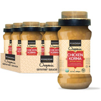 Khazana Organic Chicken Korma Indian Simmer Sauce - 6 X 12.7Oz Jars | Non-Gmo, Vegan, Gluten Free, Kosher | Authentic Indian Meals Made Easy At Home!