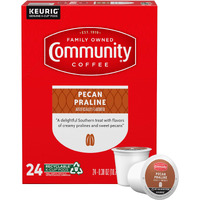 Community Coffee Pecan Praline Flavored 24 Count Coffee Pods, Medium Roast, Compatible With Keurig 2.0 K-Cup Brewers, 24 Count (Pack Of 1)