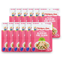 Chicken Of The Sea Alaskan Pink Salmon, 2.5 Ounce Packets (Box Of 12), Wild Caught Salmon, Skinless & Boneless, Low Sodium
