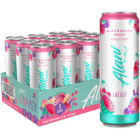 Alani Nu Watermelon Wave Sugar Free, Low Calorie Energy Drinks | 200Mg Caffeine | Pre Workout Performance With Antioxidants | Biotin B Vitamins | Zero Sugar | 10 Calories | 12 Fl Oz Cans (12 Pack)