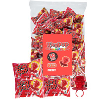 Ring Pop Colorfest Red Cherry Bulk Halloween Candy - 30 Ct Individually Wrapped Lollipops - Fun Candy For Kids, Party Favors, Halloween Parties, Trick Or Treat Goodie Bags, Bachelorette Parties