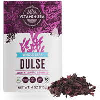 Vitaminsea Dulse Dried Seaweed | Wild North Atlantic Seaweed For Snacking, Seasoning, Soups & Salads | Rich In Vitamins, Minerals & Antioxidants Perfect For Thyroid Support | Whole Leaf (4 Oz)