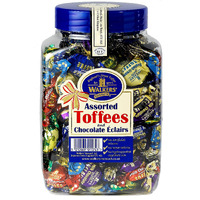Walkers' Nonsuch Assorted Toffees & Chocolate Eclairs | Contains English Creamy, Milk & Dark Chocolate Covered, Banana Split & Milk Toffees | Traditional British Candy | 44.09 Oz (1.25Kg)