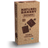 Natures Bakery Double Chocolate Brownie Bars, Whole Grains, Dates, And Cocoa, Plant Based, Dairy-Free, Snack Bar, 1 Box With 12 Twin Packs (12 Twin Packs)