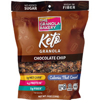Tgb Chocolate Chip Granola Cereal, Keto Friendly Snack, No Added Sugar, Gluten Free, High Fiber, 8Oz Resealable Bag (Pack Of 1)