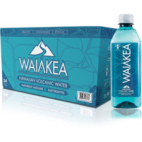 Waiakea - Hawaiian Volcanic Water - Naturally Alkaline Water - Ph Range 7.6 To 8.2 - All Natural Minerals & Electrolytes - 100% Recycled Water Bottles - Bottled Water 24 Pack - 10.14 Fl Oz, 330 Ml