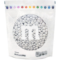 M&Ms White Milk Chocolate Candy, 5Lbs Of M&M's In Resealable Pack For Candy Bars, Wedding Receptions, Graduations, Birthday Parties, Easter, Dessert Tables & Diy Party Favors