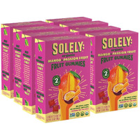 Solely - Organic Mango & Passion Fruit Whole Fruit Gummies (Pack Of 8 Boxes, 5 Bags Per Box) - Fresh Fruit - Healthy Snacks For Adults & Kids - Non Gmo, Vegan Snacks, Shelf Stable - 40 Bags (3.5 Oz)