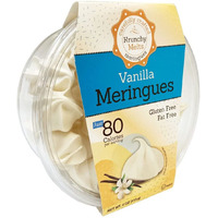 Krunchy Melts Original Meringue Cookies | Vanilla Flavor | Only 80 Calories Per Serving | Fat Free, Gluten Free, Dairy Free (4 Oz)