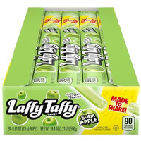 Laffy Taffy Rope Candy, Sour Apple Flavor, 0.81 Ounce Ropes (Pack Of 24)